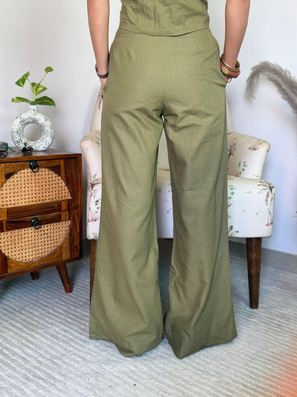 Tailored Olive Green Waistcoat Set