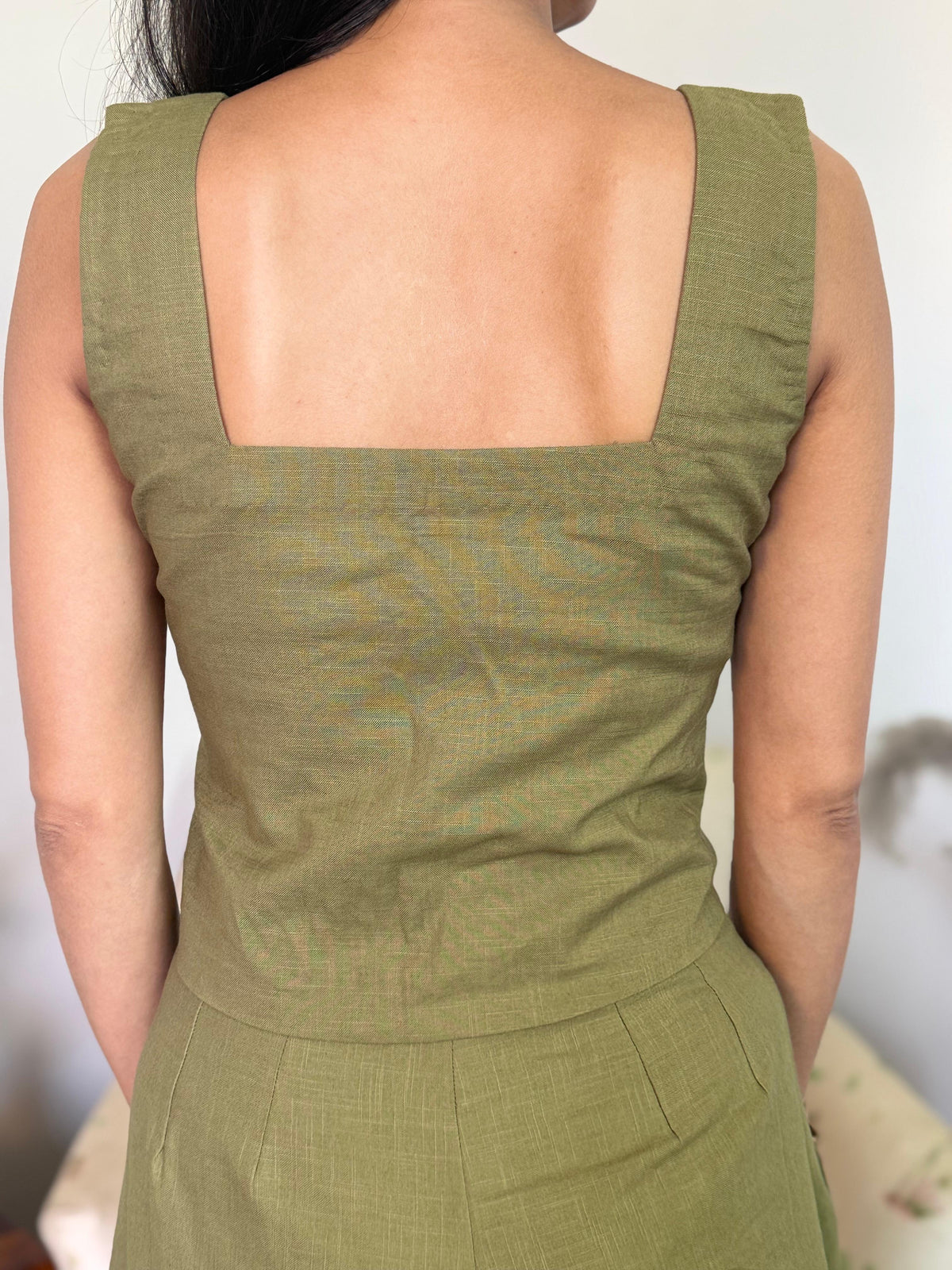 Tailored Olive Green Waistcoat Set